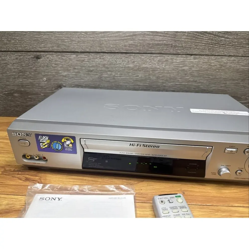 Sony SLV-N88 Hi-Fi Stereo 4-Head VHS VCR Player Tested With Remote